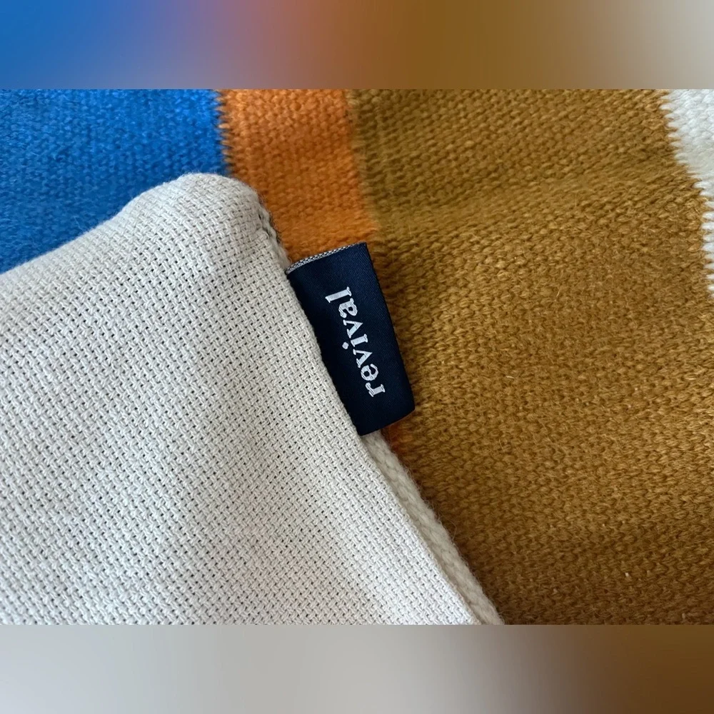 NWT RAYA 4’ Lumbar Pillow - Blue Orange